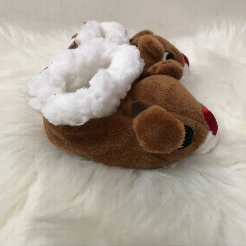 NWT RUDOLPH The Red Nosed Reindeer slippers Sz 0-6 Months